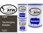 Preview: Opel, Taubengrau Metallic, GJD: 500ml Lackdose + 500ml Klarlack + 250ml Härter - Set, von ATW Autoteile West.